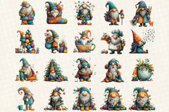 Quirky Christmas Gnome Clipart Bundle - CraftNest - Digital Crafting and Art
