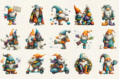 Quirky Christmas Gnome Clipart Bundle - CraftNest - Digital Crafting and Art