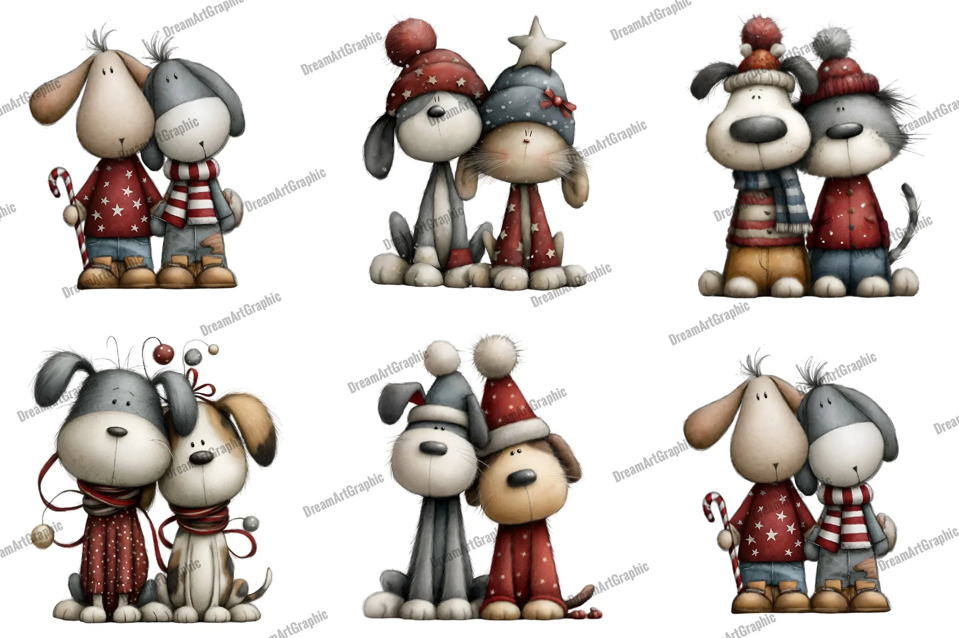 Quirky Dog and Cat Clipart Bundle - CraftNest - Digital Crafting and Art