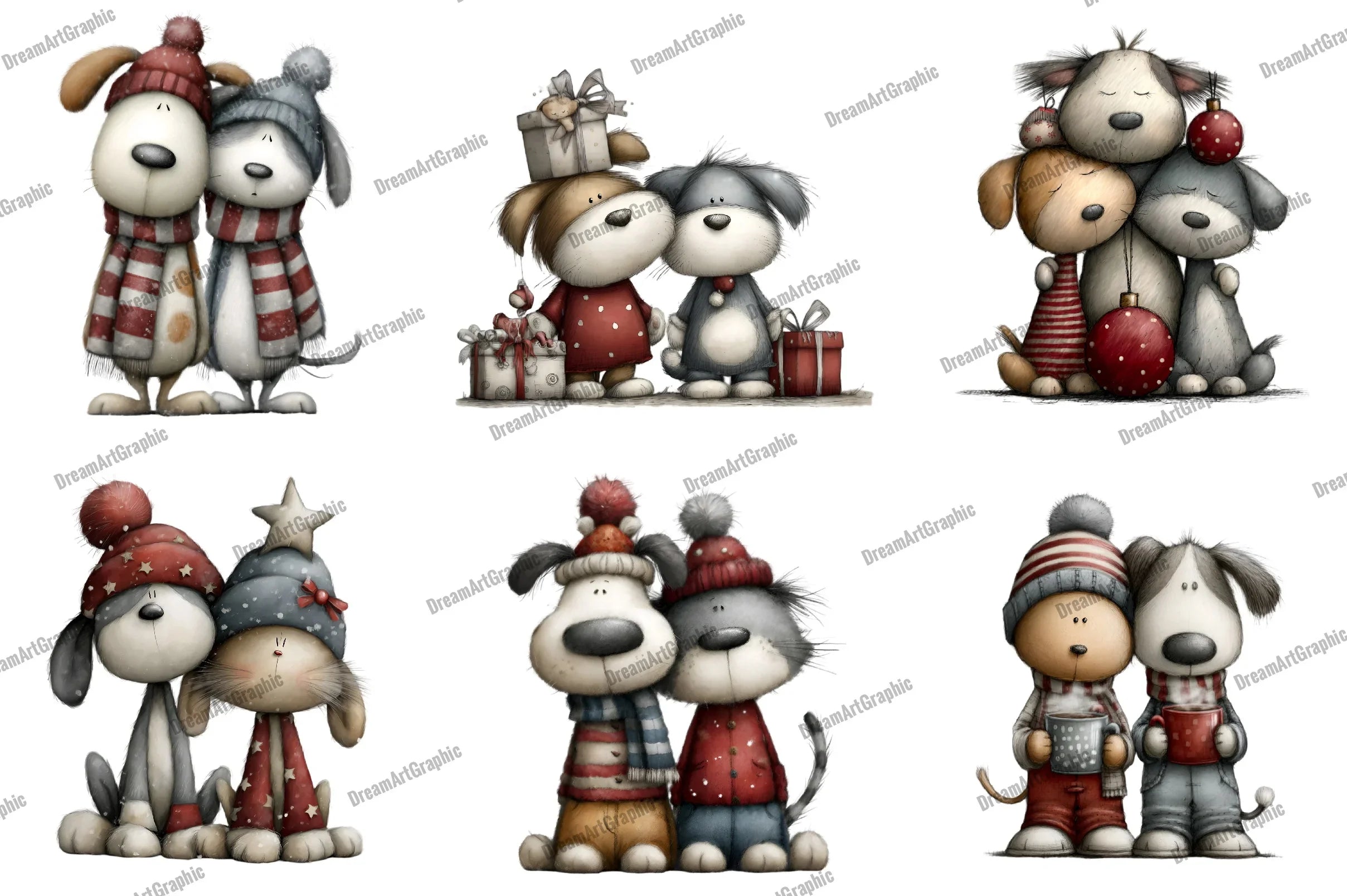 Quirky Dog and Cat Clipart Bundle - CraftNest - Digital Crafting and Art