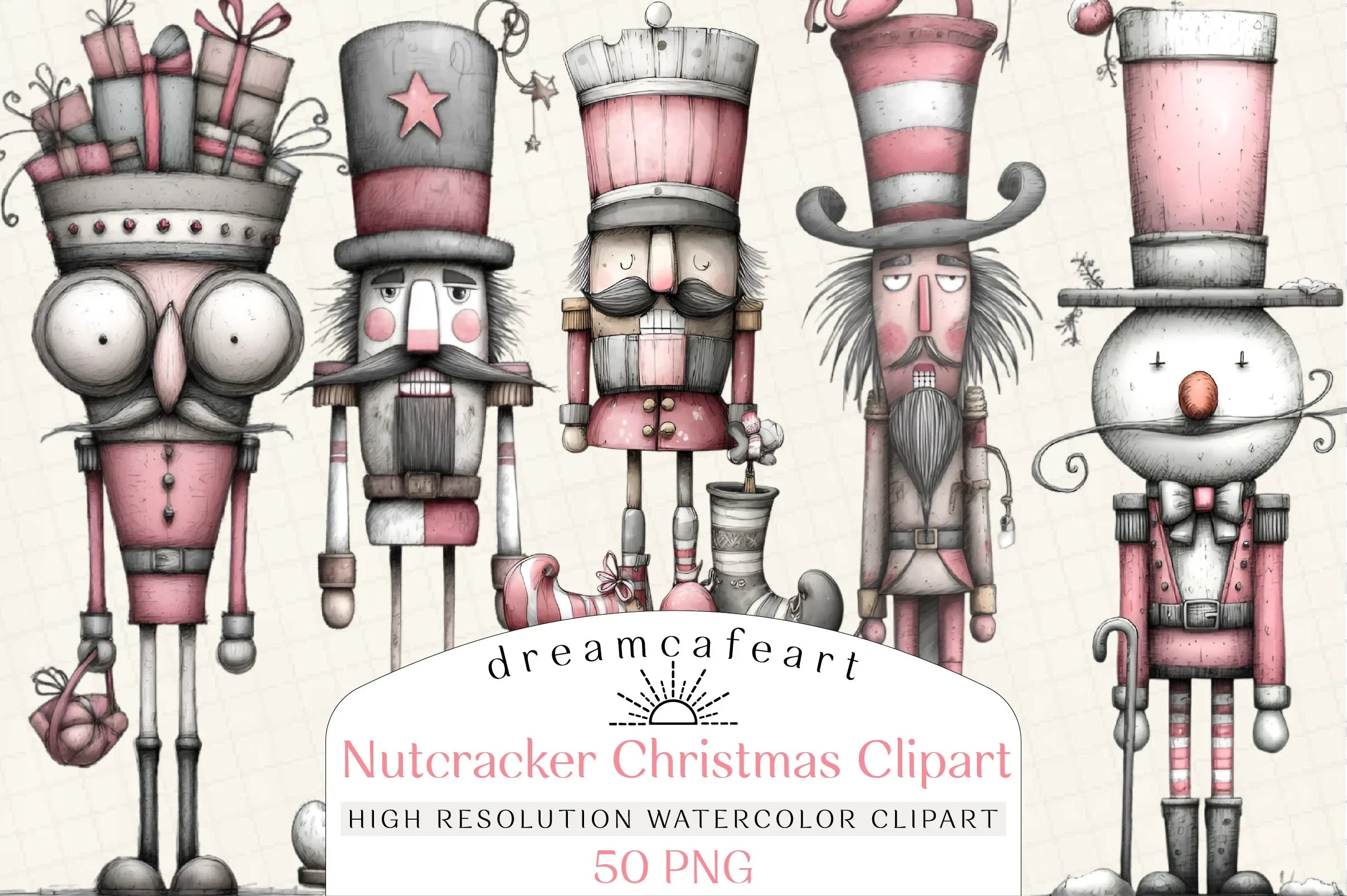 Quirky Nutcracker Christmas Clipart Bundle - CraftNest - Digital Crafting and Art