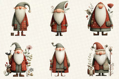 Quirky Primitive Santa Clipart Bundle - CraftNest - Digital Crafting and Art