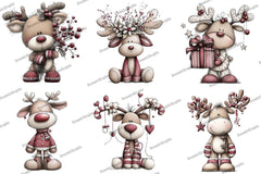 Quirky Reindeer Clipart Bundle - CraftNest - Digital Crafting and Art