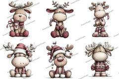 Quirky Reindeer Clipart Bundle - CraftNest - Digital Crafting and Art