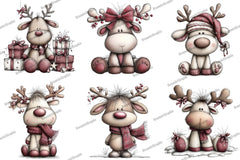 Quirky Reindeer Clipart Bundle - CraftNest - Digital Crafting and Art