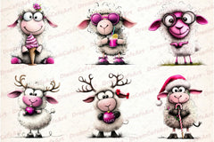 Quirky Sheep Clipart Bundle - CraftNest - Digital Crafting and Art
