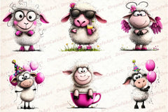 Quirky Sheep Clipart Bundle - CraftNest - Digital Crafting and Art