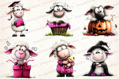 Quirky Sheep Clipart Bundle - CraftNest - Digital Crafting and Art
