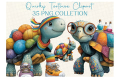 Quirky Tortoise Clipart Bundle - CraftNest - Digital Crafting and Art