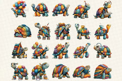 Quirky Tortoise Clipart Bundle - CraftNest - Digital Crafting and Art