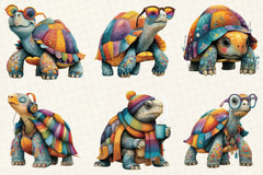 Quirky Tortoise Clipart Bundle - CraftNest - Digital Crafting and Art