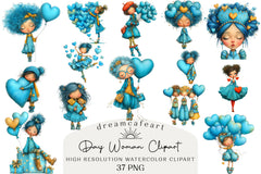 Quirky Valentine's Day Woman Clipart Bundle - CraftNest - Digital Crafting and Art