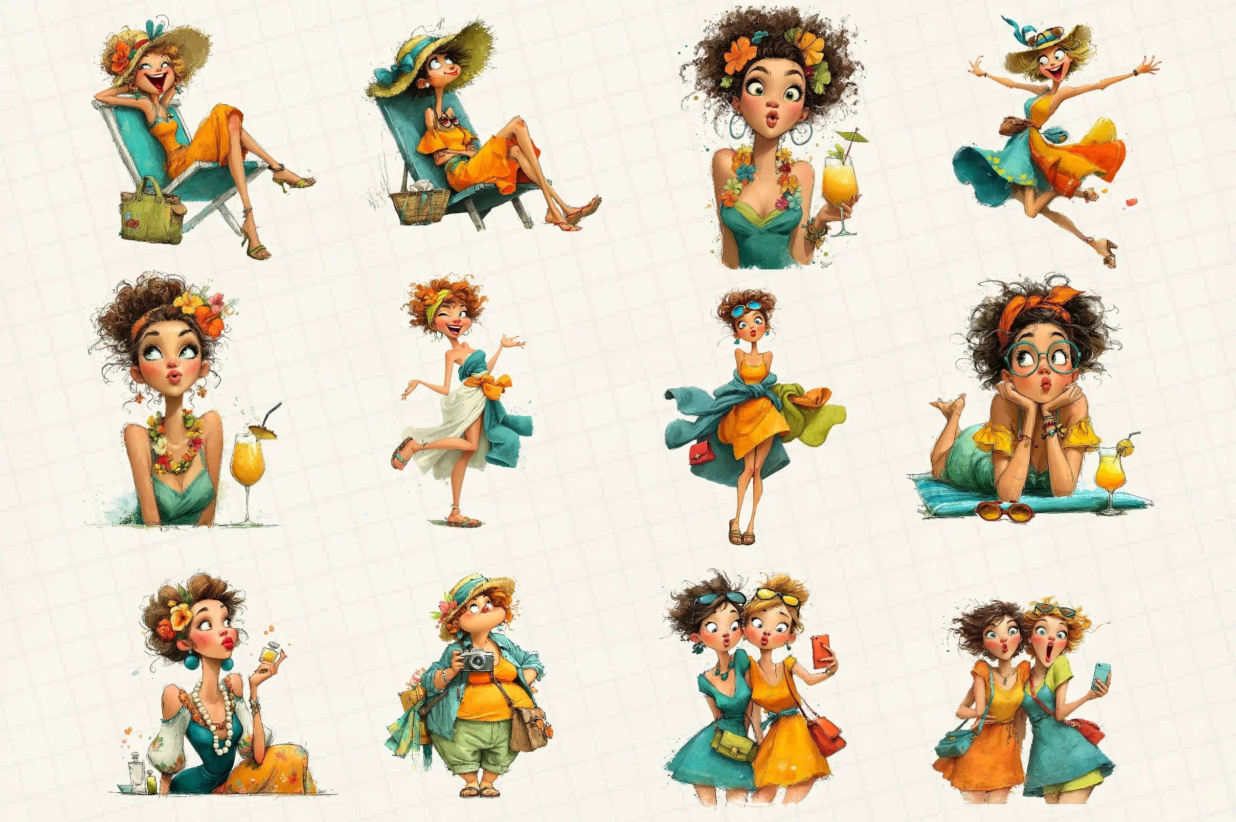 Quirky Valentine's Girl Clipart Bundle - CraftNest - Digital Crafting and Art