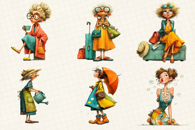 Quirky Valentine's Girl Clipart Bundle - CraftNest - Digital Crafting and Art