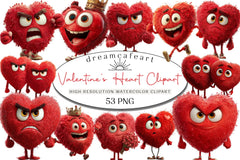 Quirky Valentine's Heart Clipart Bundle - CraftNest - Digital Crafting and Art