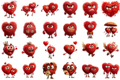 Quirky Valentine's Heart Clipart Bundle - CraftNest - Digital Crafting and Art