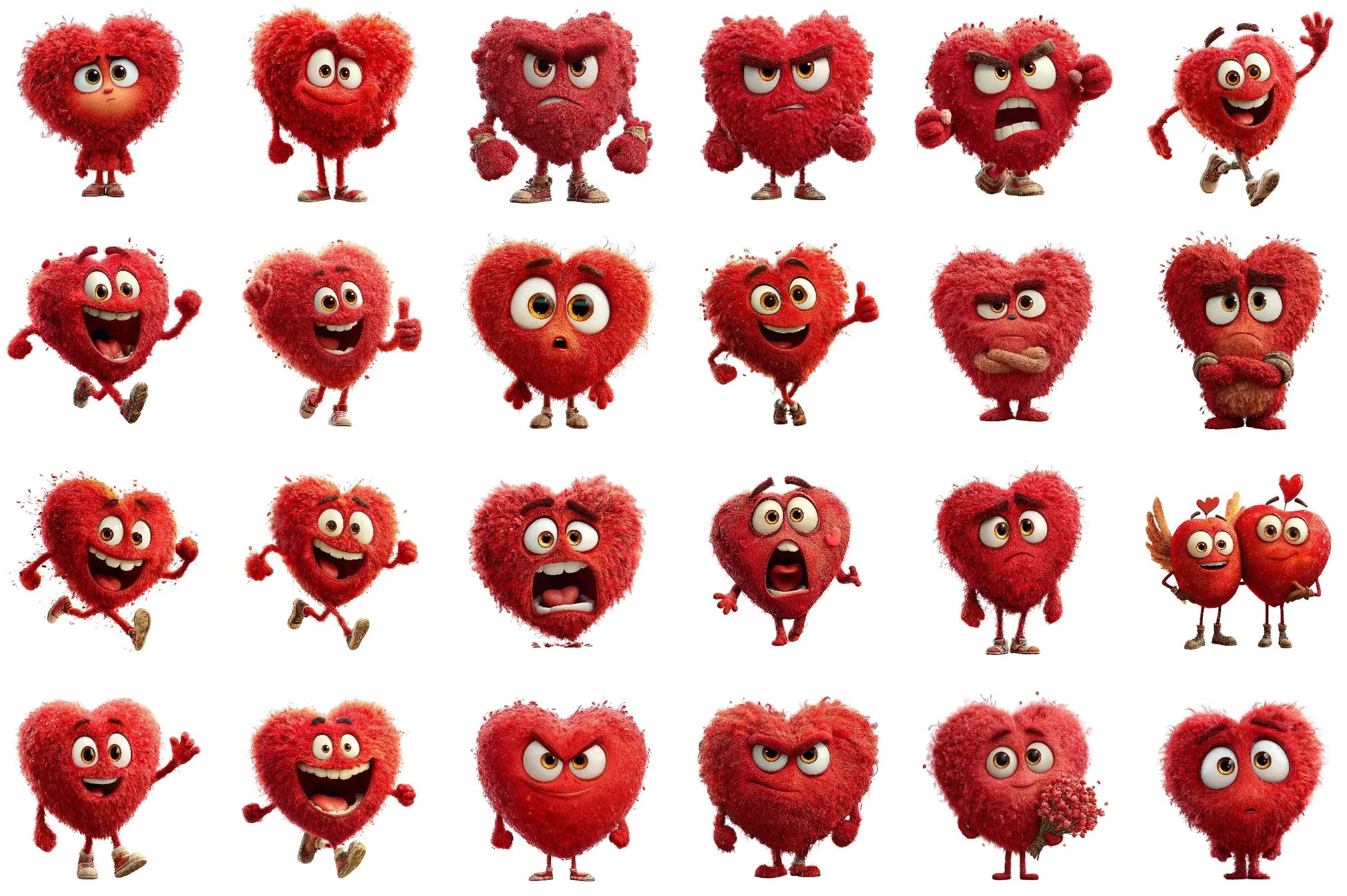 Quirky Valentine's Heart Clipart Bundle - CraftNest - Digital Crafting and Art