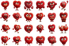 Quirky Valentine's Heart Clipart Bundle - CraftNest - Digital Crafting and Art