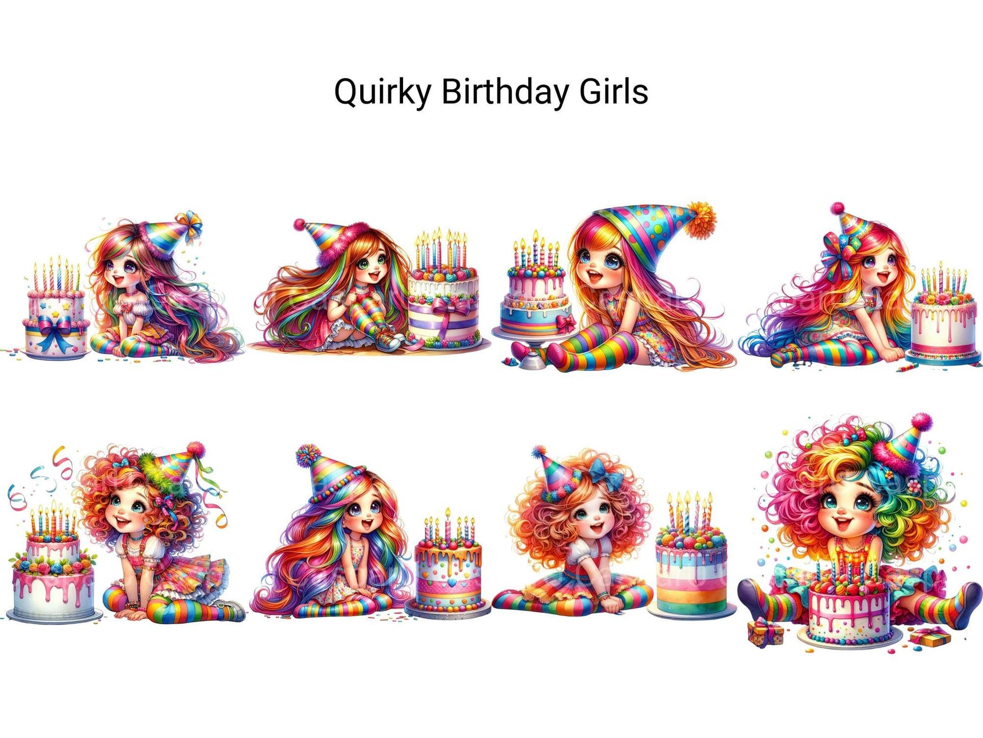 Quirky Birthday Girls - CraftNest - Digital Crafting and Art