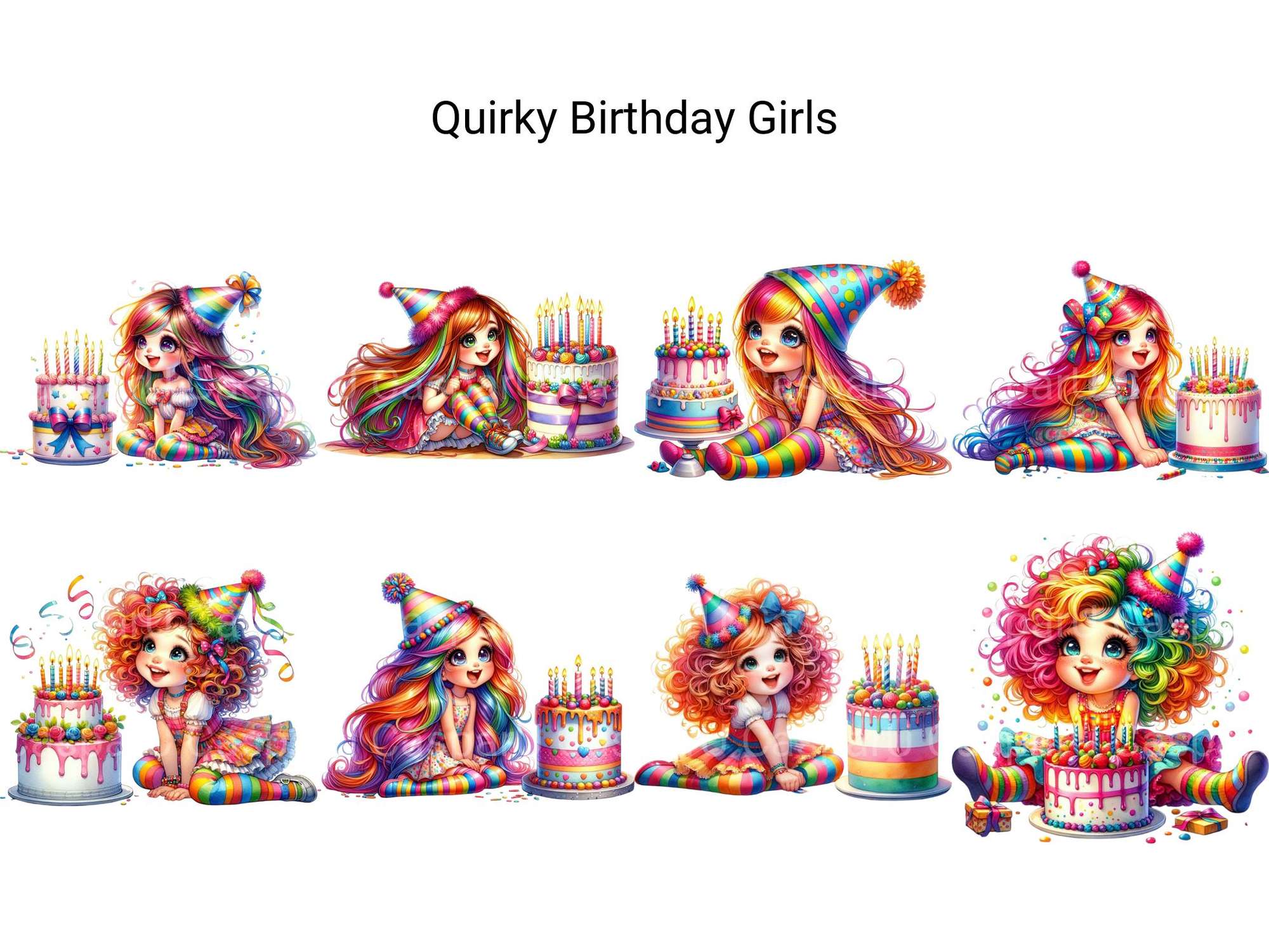 Quirky Birthday Girls - CraftNest - Digital Crafting and Art