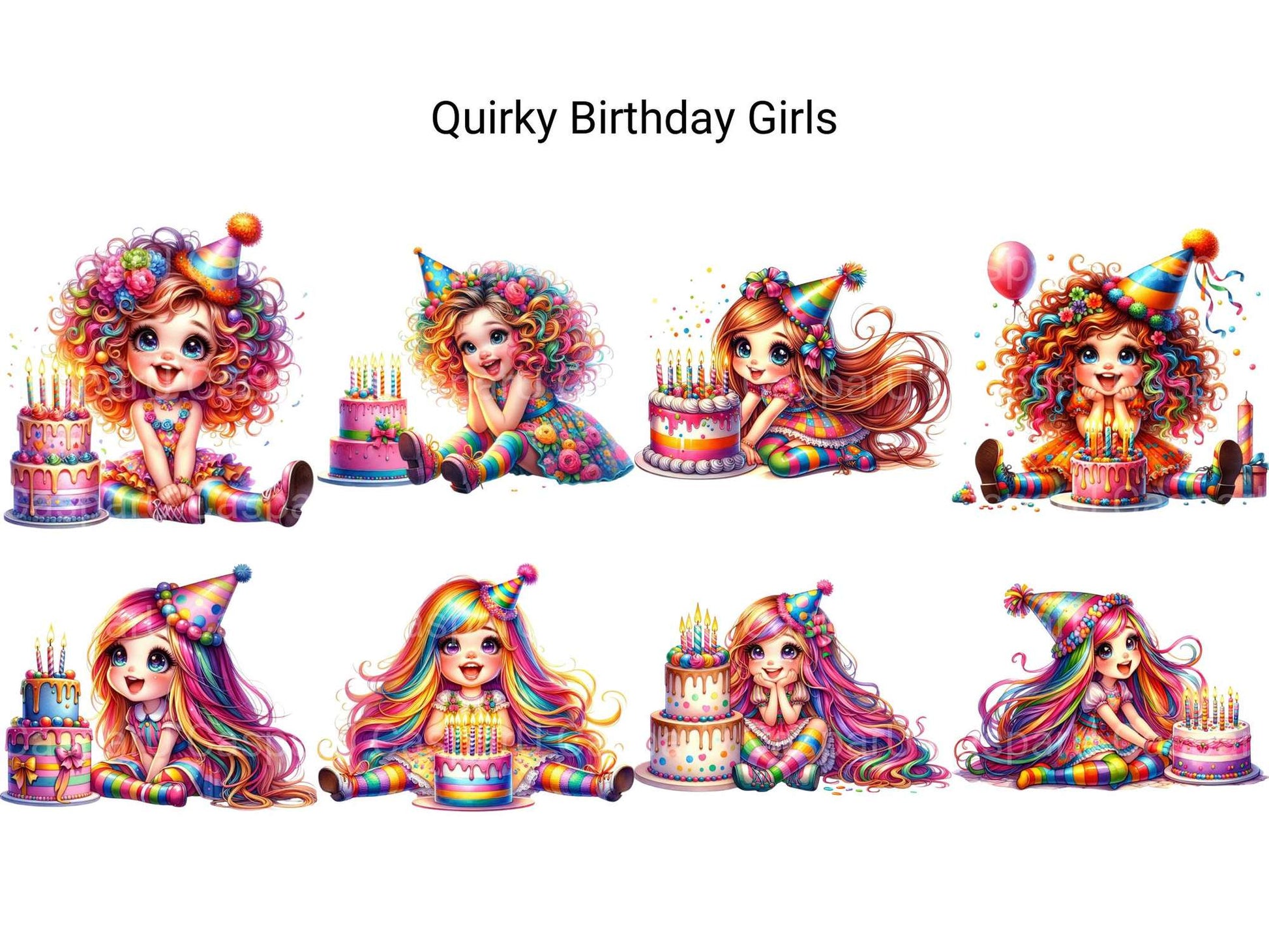 Quirky Birthday Girls - CraftNest - Digital Crafting and Art