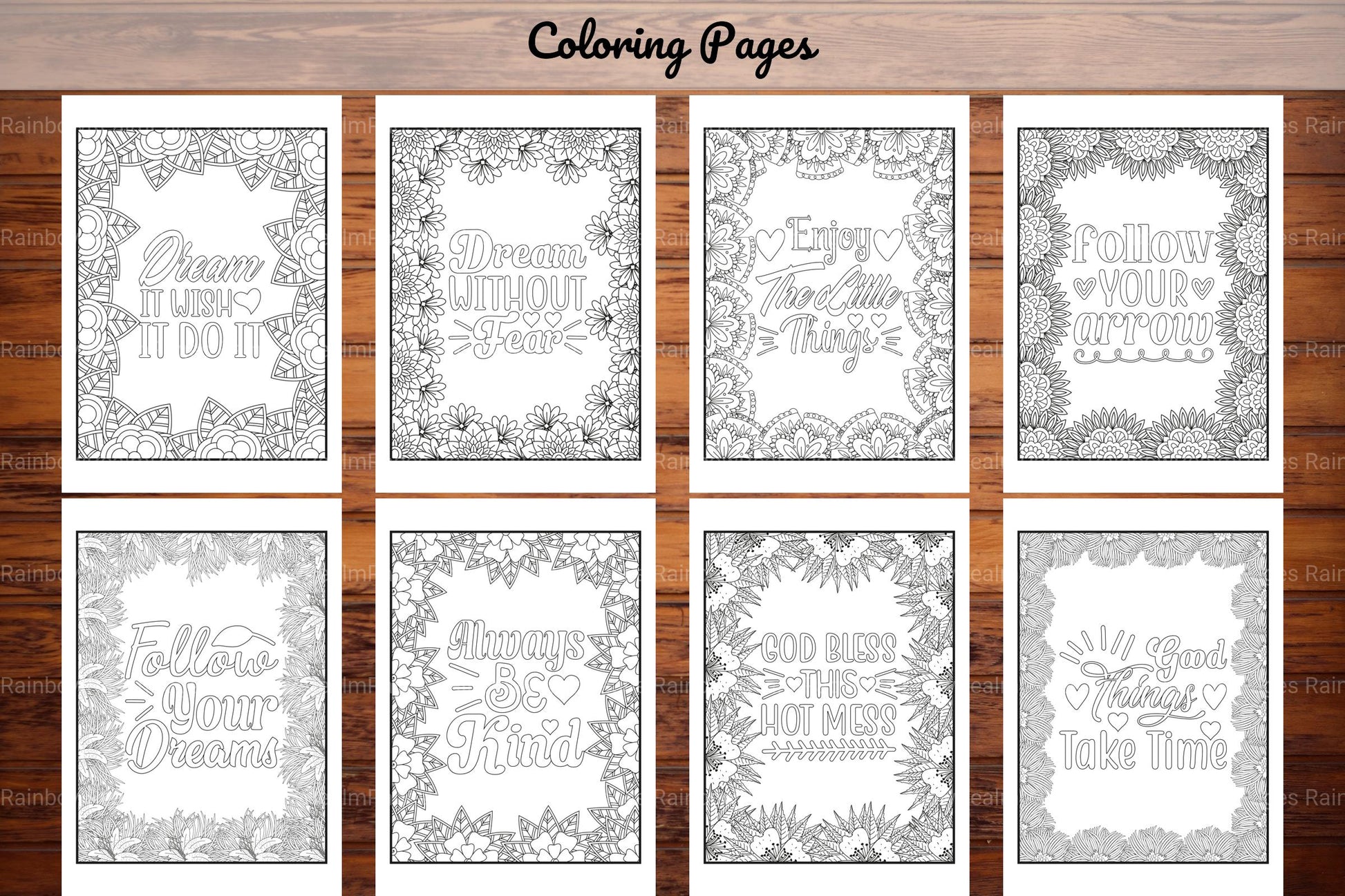 Motivational Quotes Coloring Book Collection - CraftNest - Digital Crafting and Art