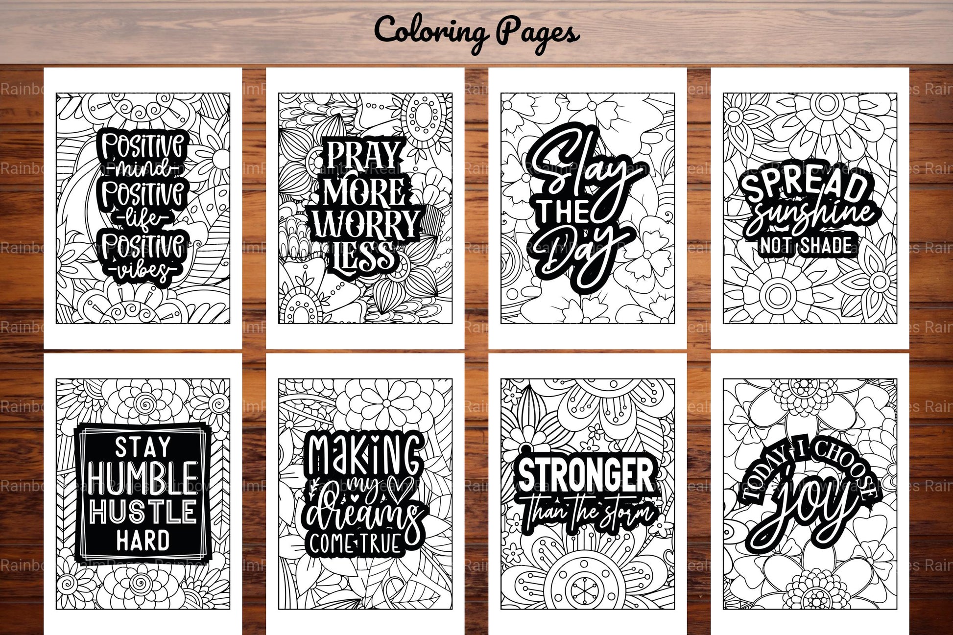 Inspirational Quotes Coloring Book - CraftNest - Digital Crafting and Art