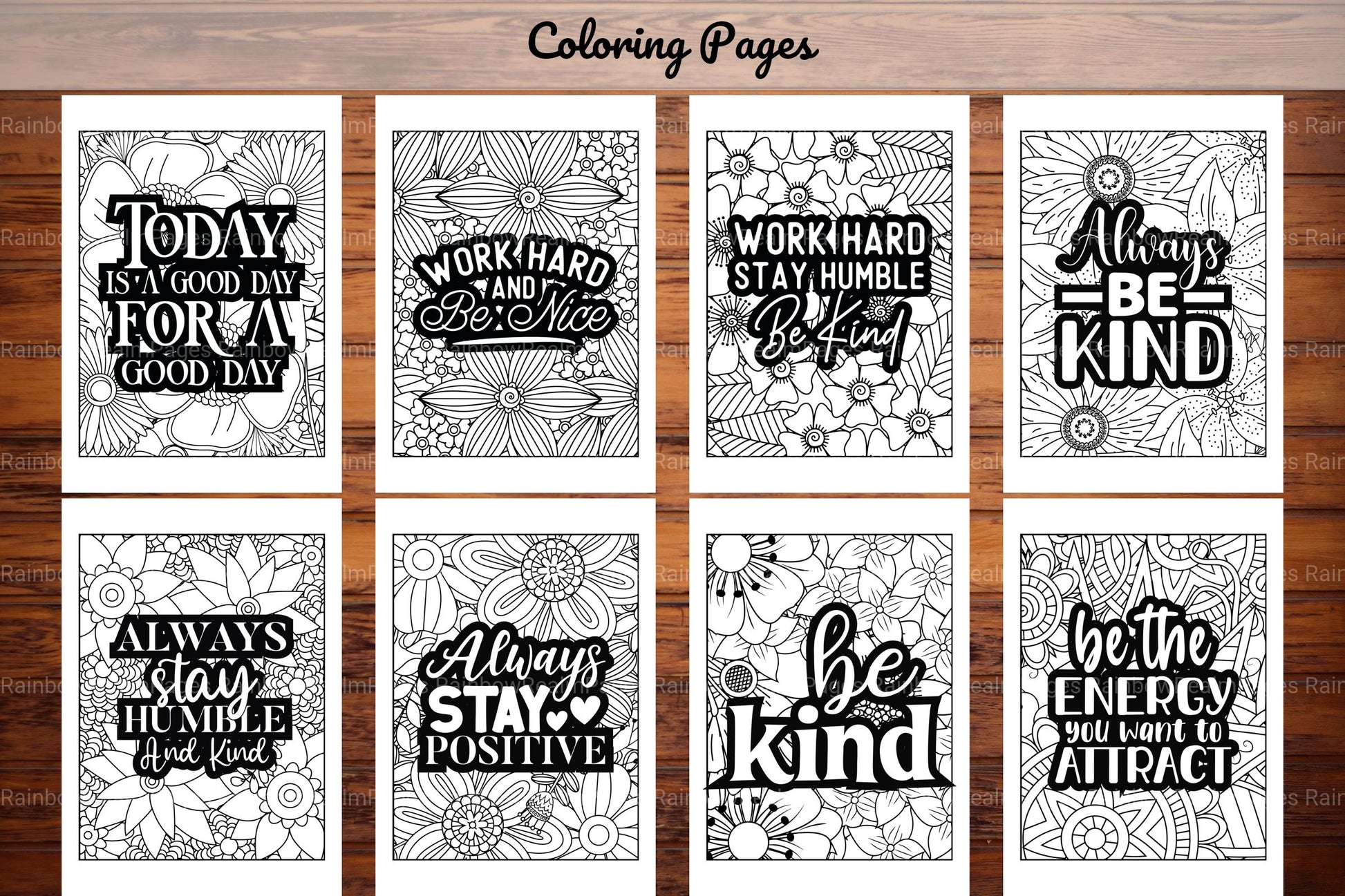 Inspirational Quotes Coloring Book - CraftNest - Digital Crafting and Art