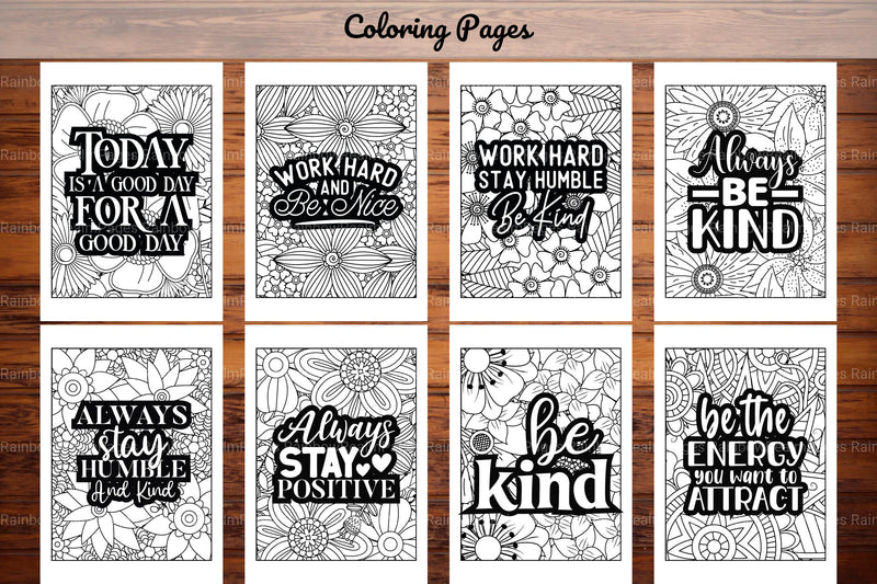 Inspirational Quotes Coloring Book - CraftNest - Digital Crafting and Art