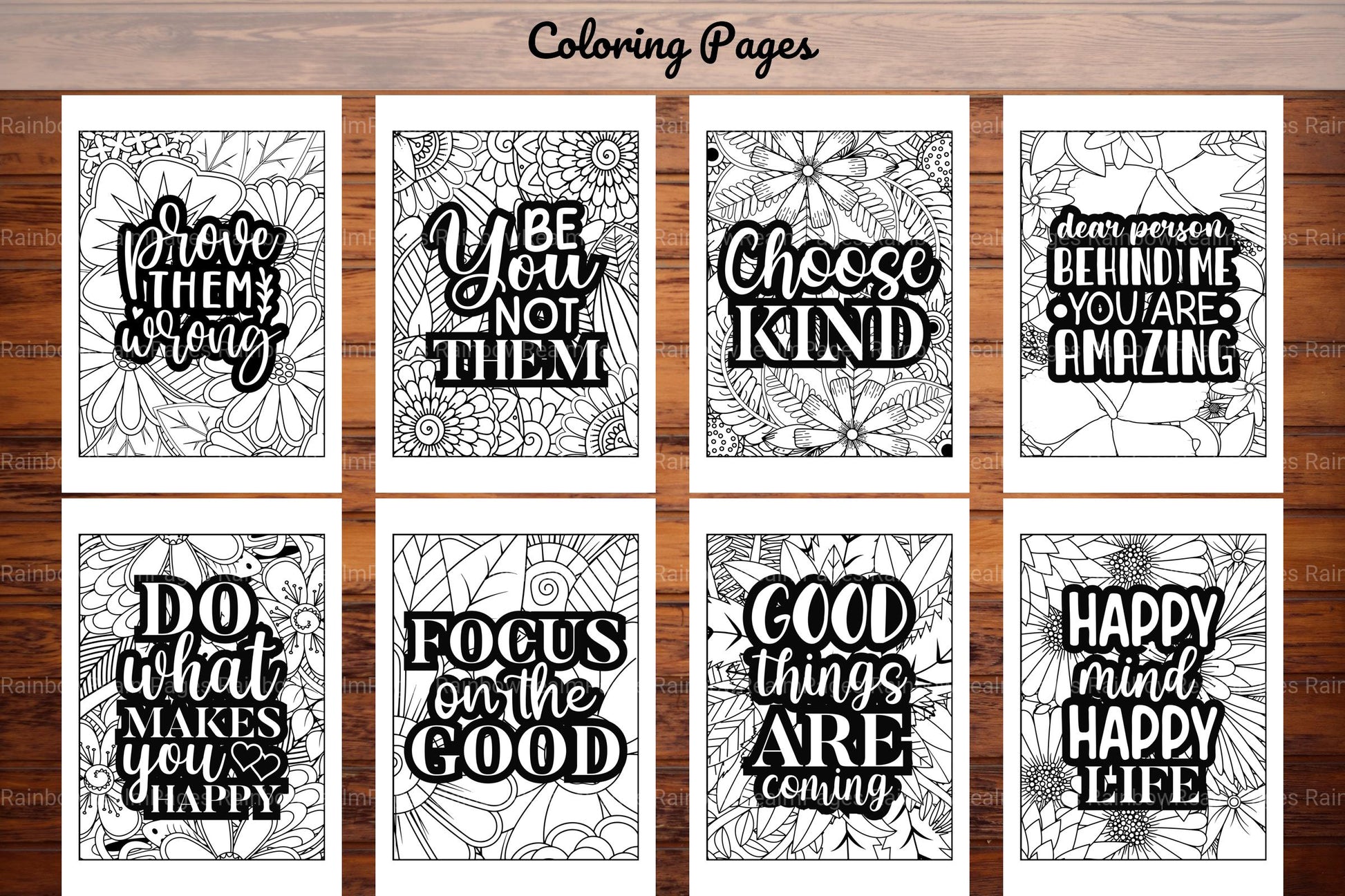 Inspirational Quotes Coloring Book - CraftNest - Digital Crafting and Art
