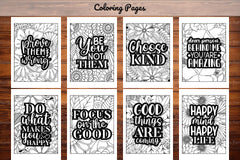 Inspirational Quotes Coloring Book - CraftNest - Digital Crafting and Art