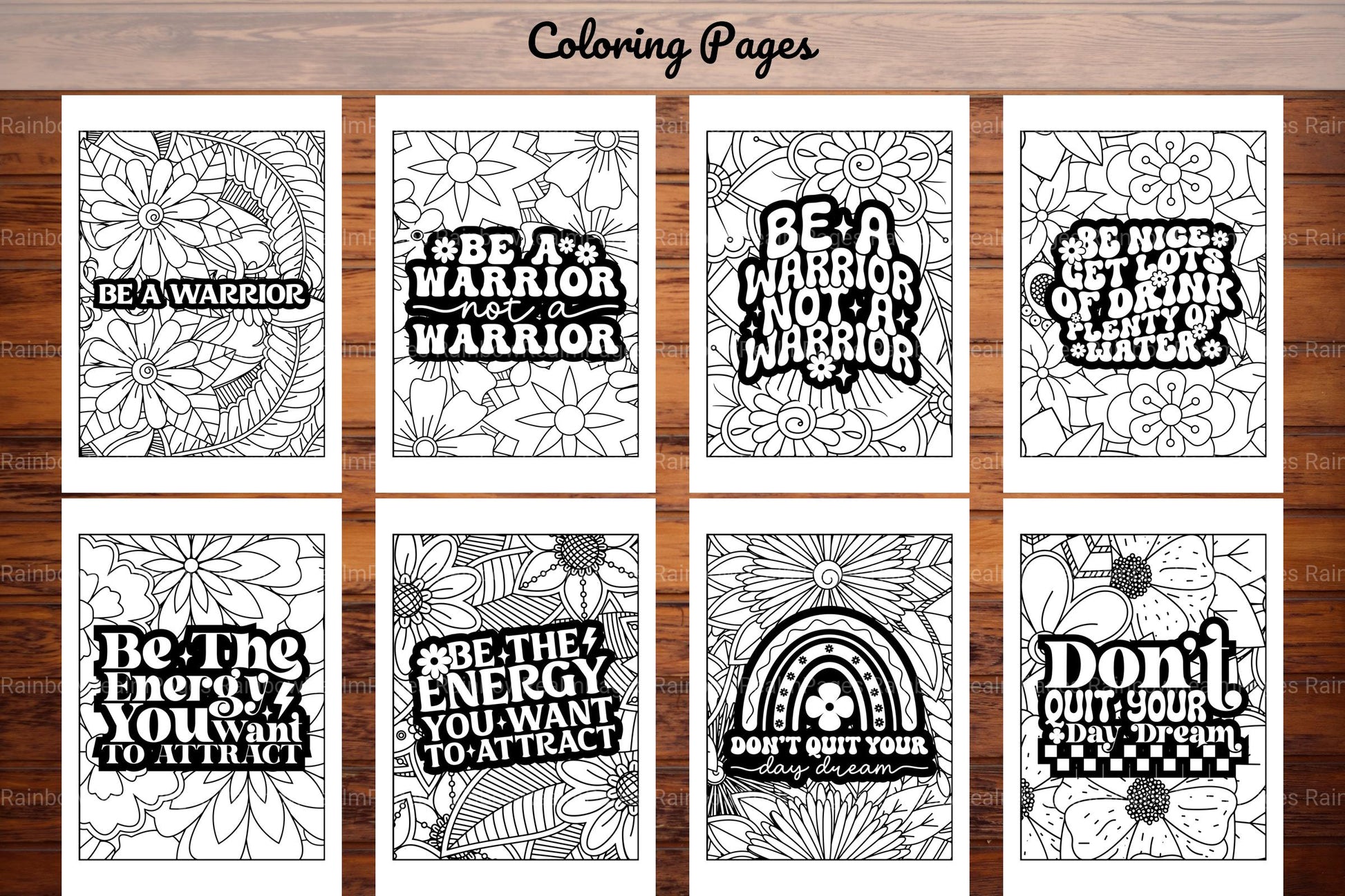 Inspirational Quotes Coloring Book - CraftNest - Digital Crafting and Art