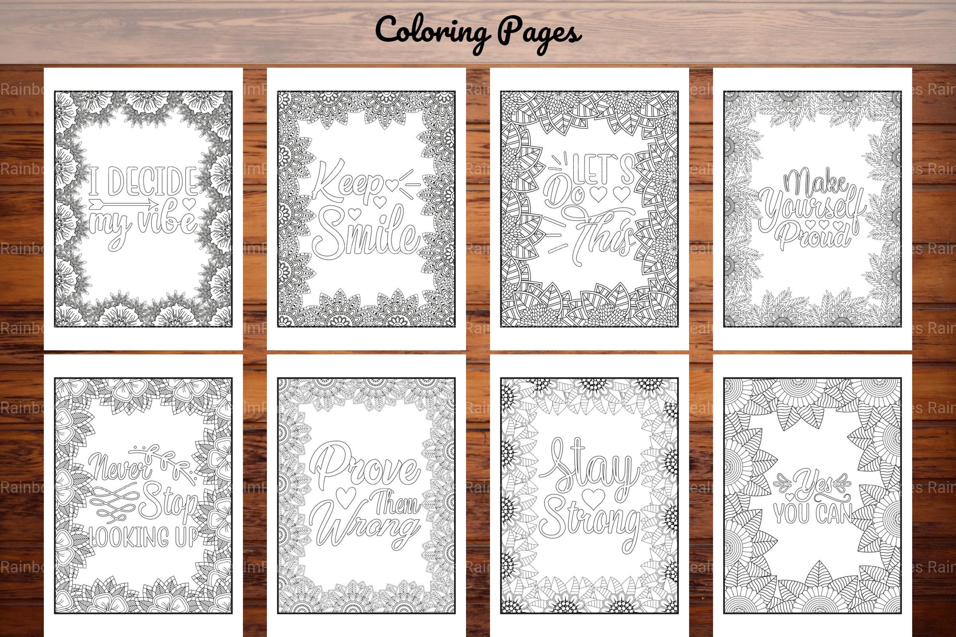 Motivational Quotes Coloring Book Collection - CraftNest - Digital Crafting and Art