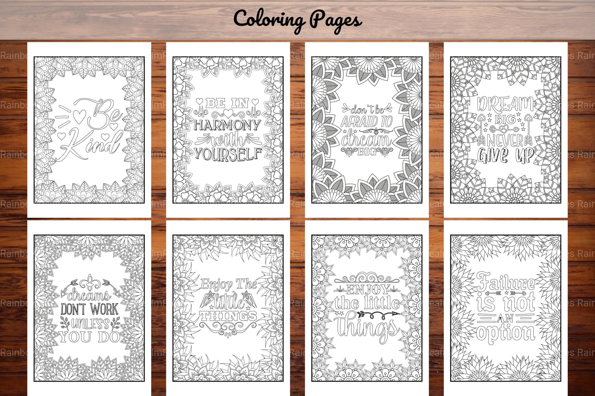 Motivational Quotes Coloring Book Collection - CraftNest - Digital Crafting and Art