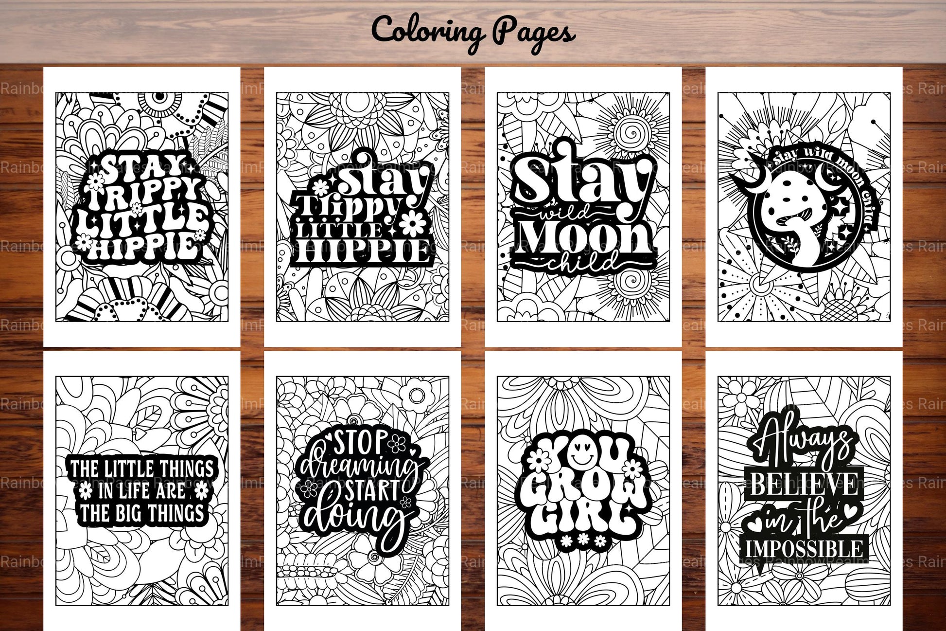 Inspirational Quotes Coloring Book - CraftNest - Digital Crafting and Art