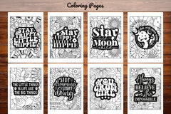 Inspirational Quotes Coloring Book - CraftNest - Digital Crafting and Art