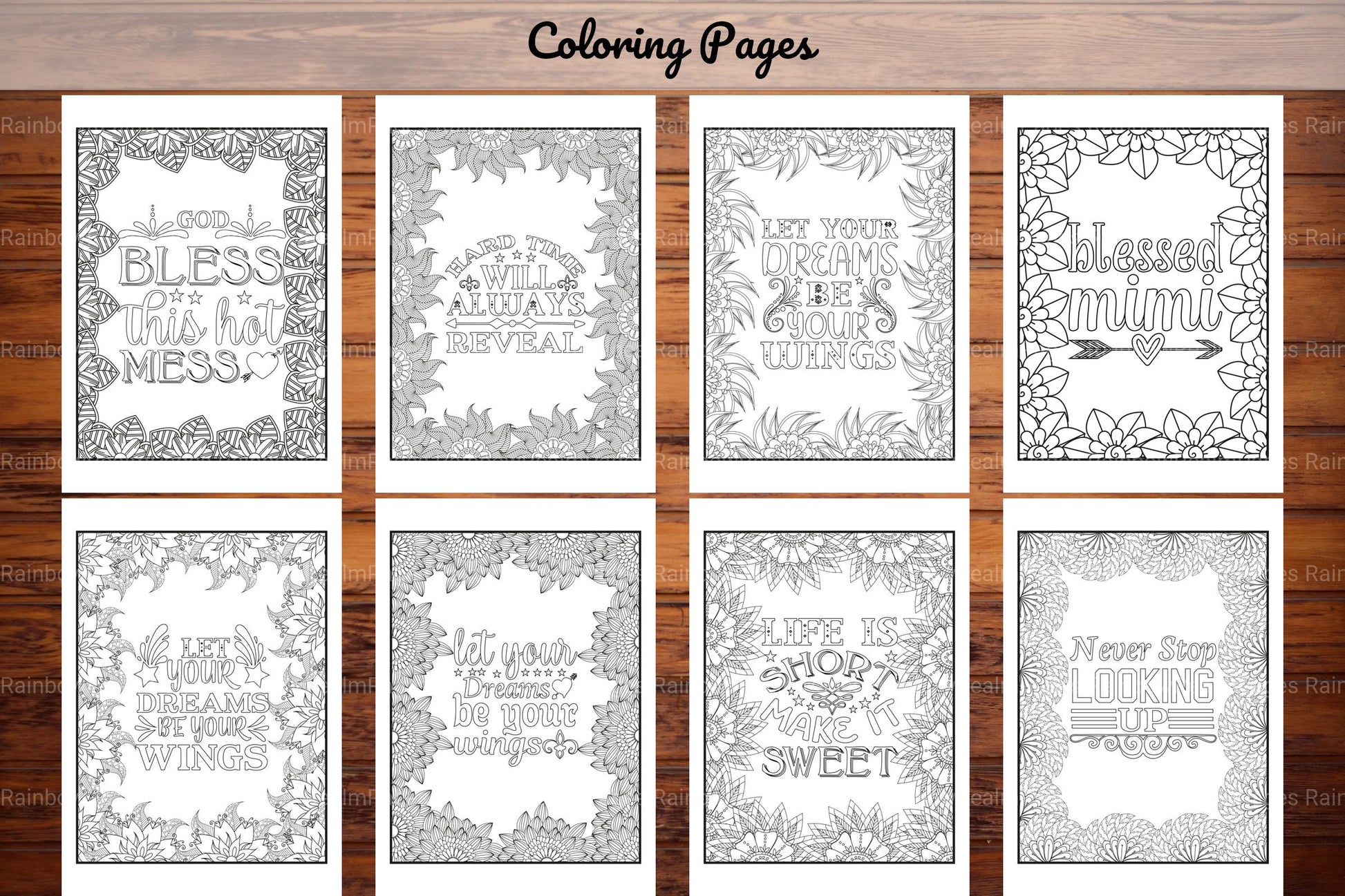 Motivational Quotes Coloring Book Collection - CraftNest - Digital Crafting and Art