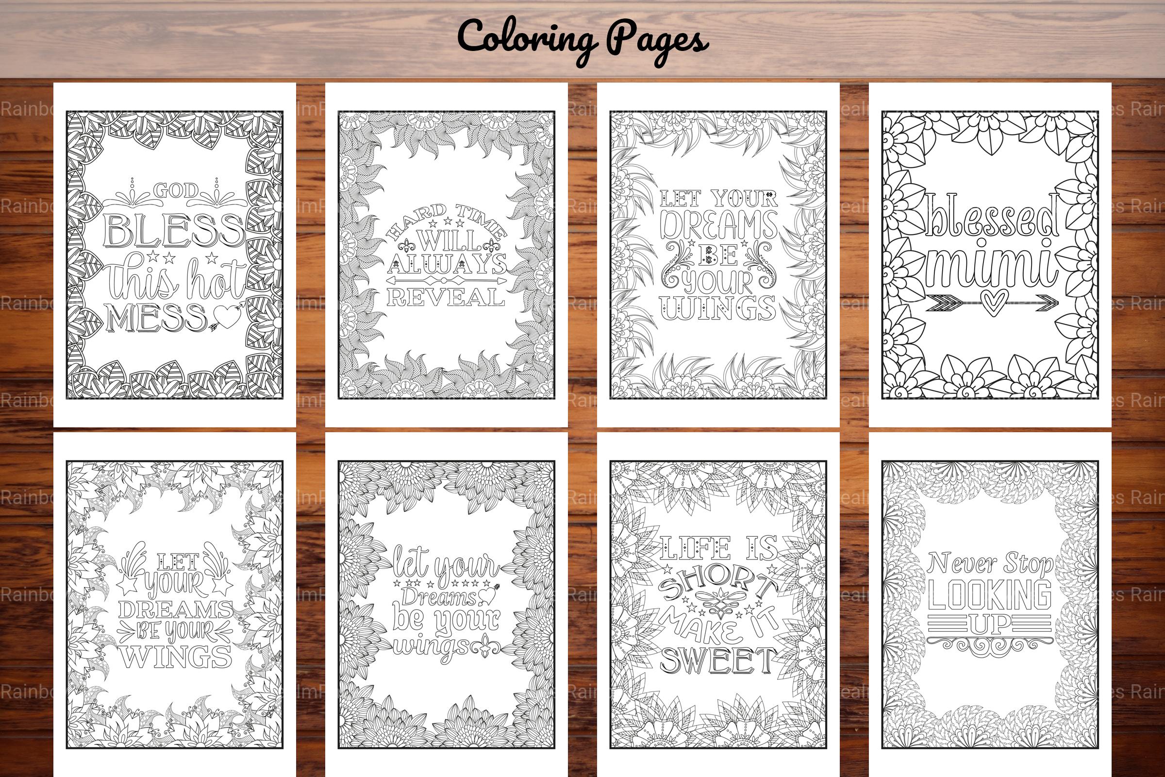 Motivational Quotes Coloring Book Collection - CraftNest - Digital Crafting and Art
