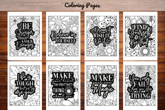 Inspirational Quotes Coloring Book - CraftNest - Digital Crafting and Art