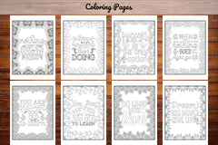 Motivational Quotes Coloring Book Collection - CraftNest - Digital Crafting and Art