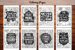 Inspirational Quotes Coloring Book - CraftNest - Digital Crafting and Art