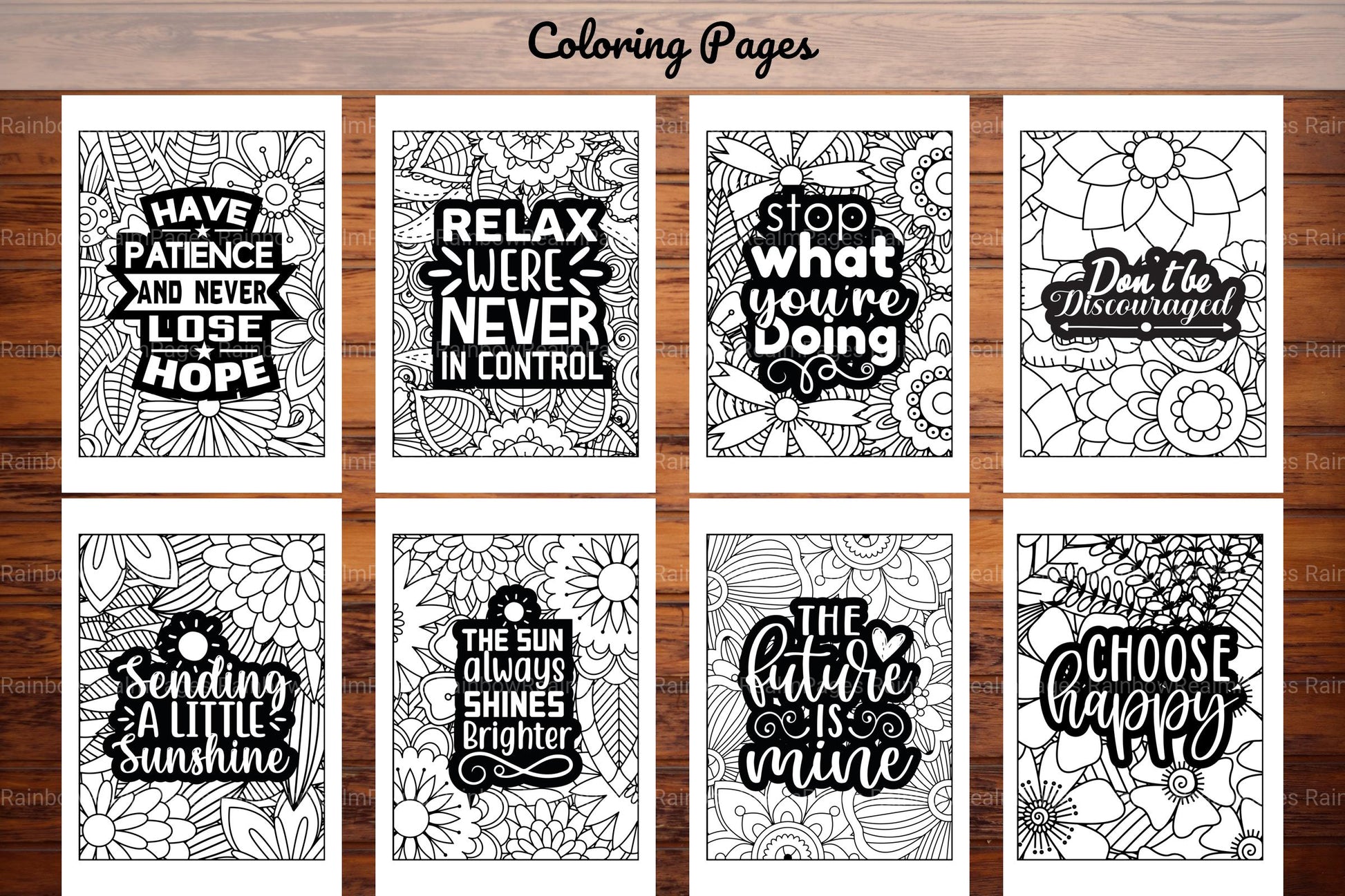 Inspirational Quotes Coloring Book - CraftNest - Digital Crafting and Art