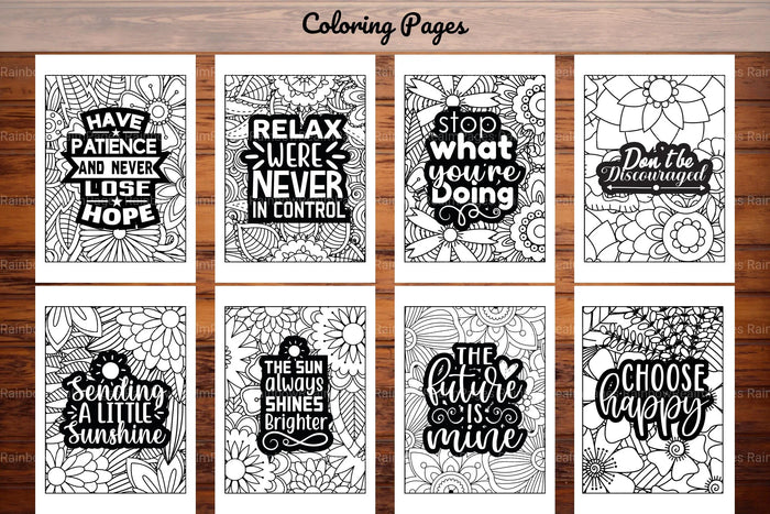 Inspirational Quotes Coloring Book