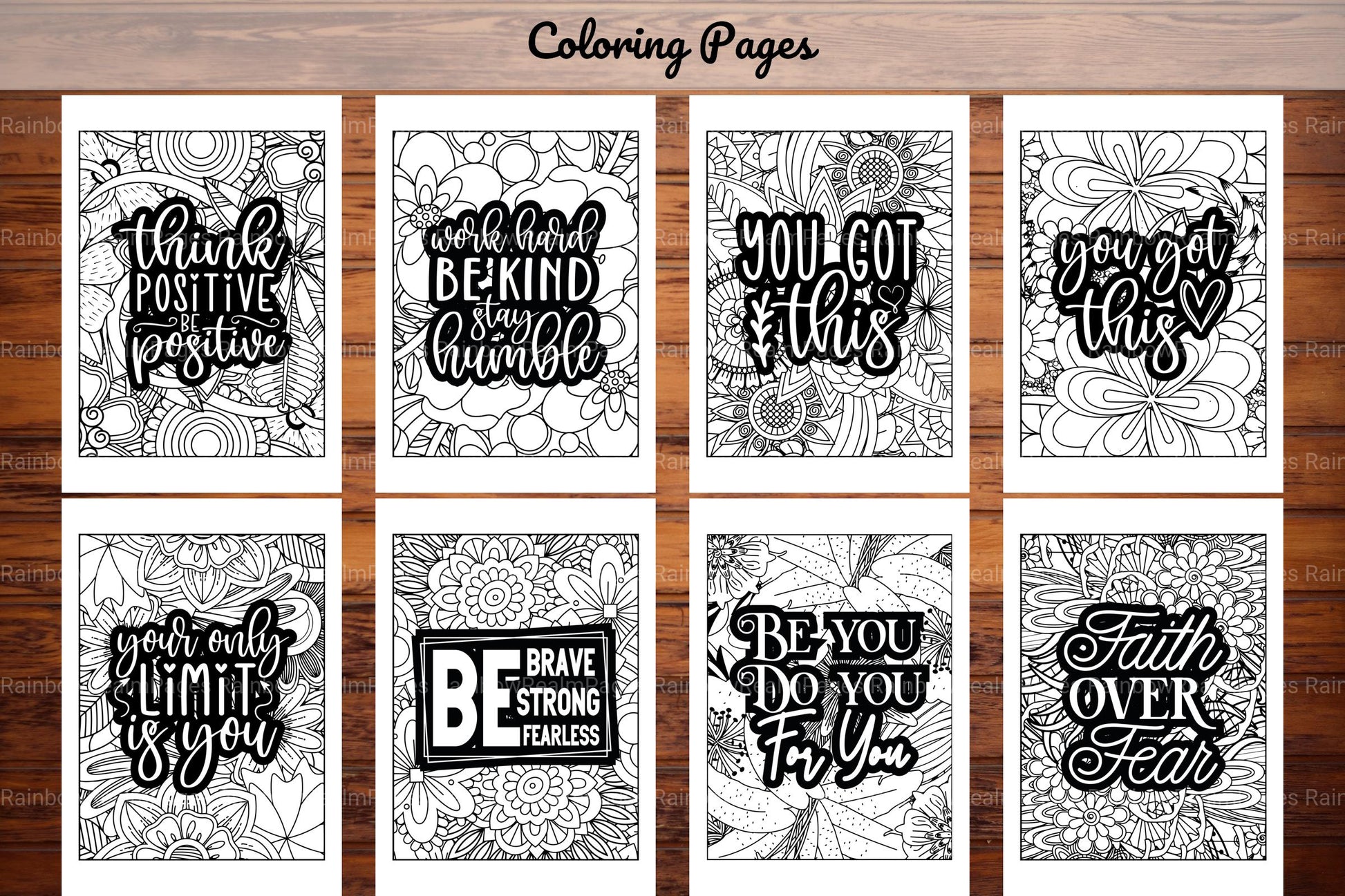 Inspirational Quotes Coloring Book - CraftNest - Digital Crafting and Art