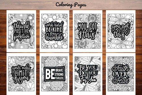 Inspirational Quotes Coloring Book
