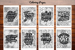 Inspirational Quotes Coloring Book - CraftNest - Digital Crafting and Art