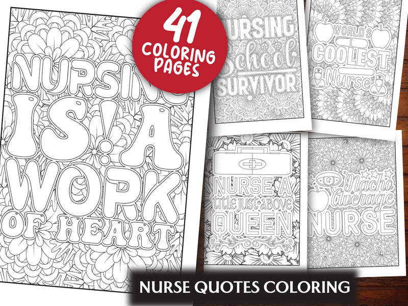 Nurse Quotes Coloring Book - CraftNest - Digital Crafting and Art