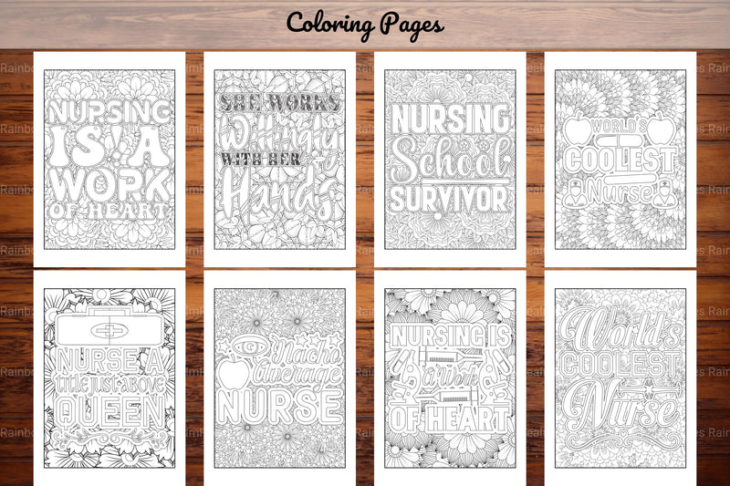 Nurse Quotes Coloring Book - CraftNest - Digital Crafting and Art