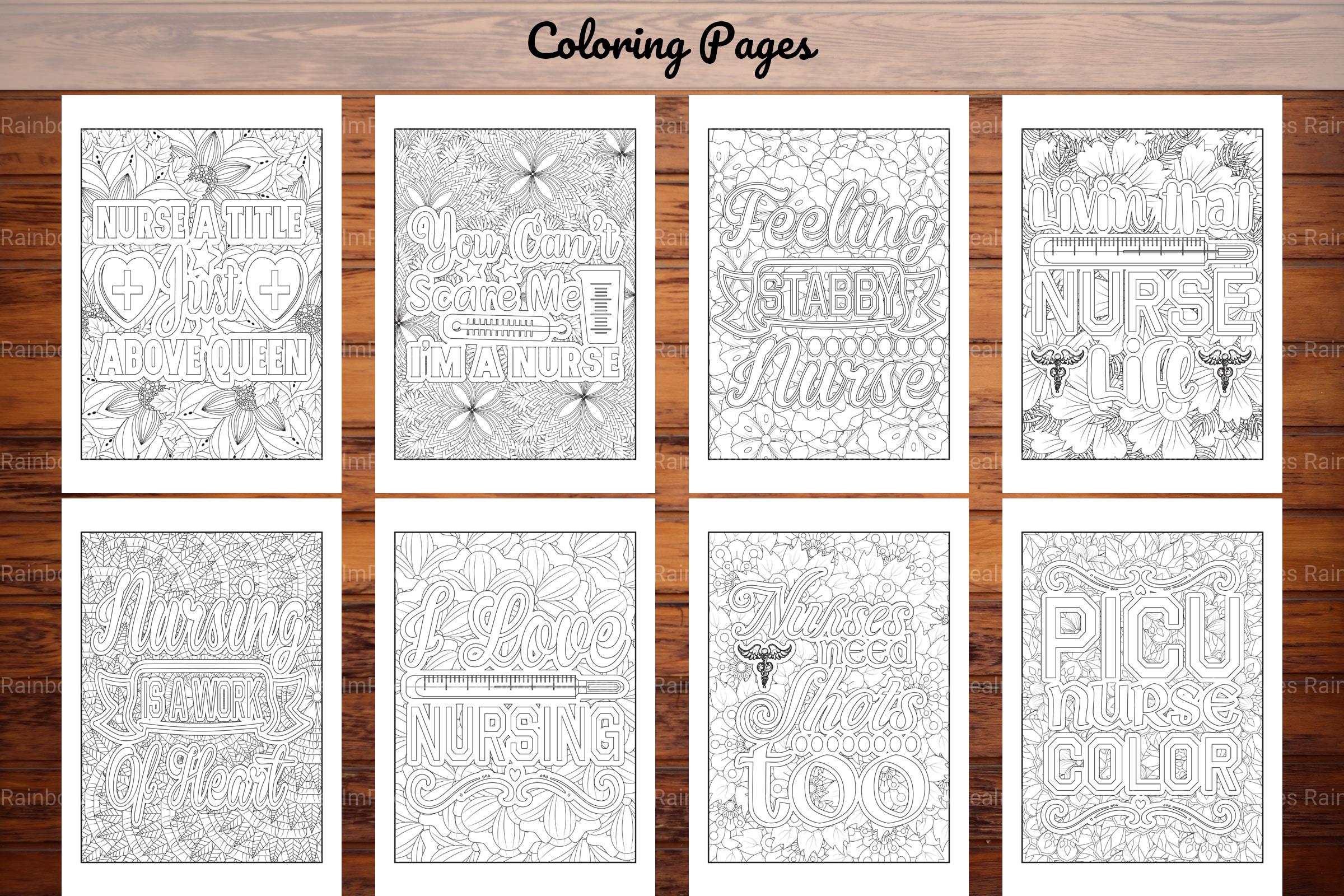 Nurse Quotes Coloring Book - CraftNest - Digital Crafting and Art