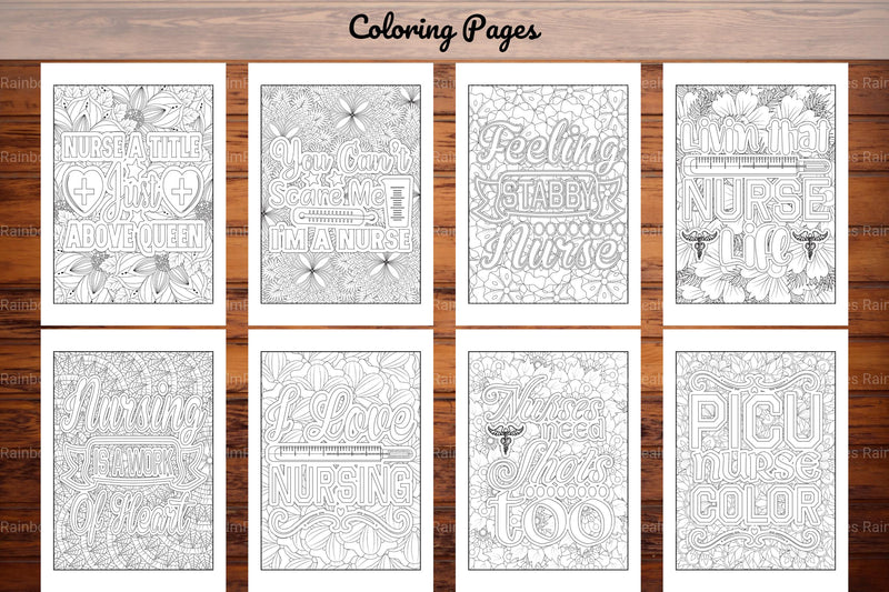 Nurse Quotes Coloring Book - CraftNest - Digital Crafting and Art